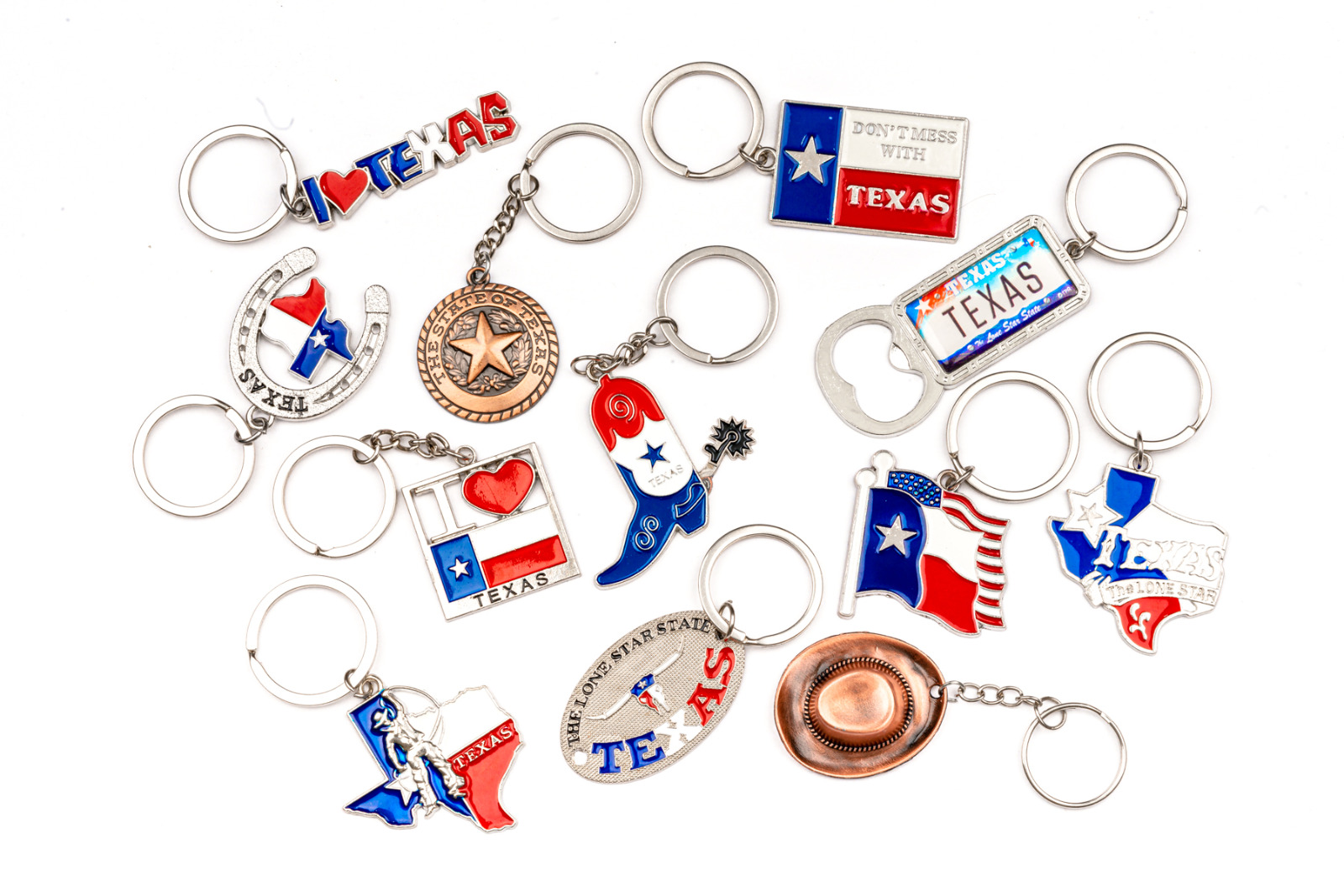 Texas Keychain Set of -12 Pack