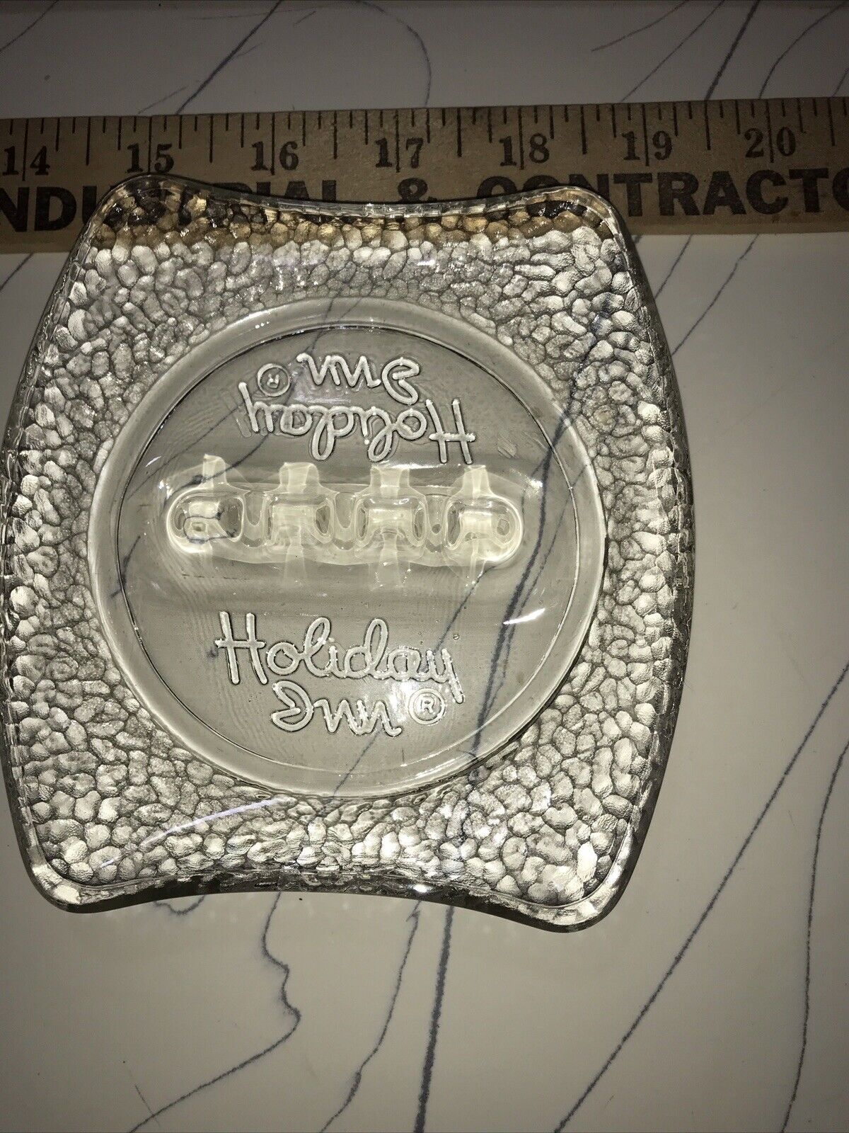 Vintage 1970s 1980s Holiday Inn Hotel Motel Clear Glass Ashtray