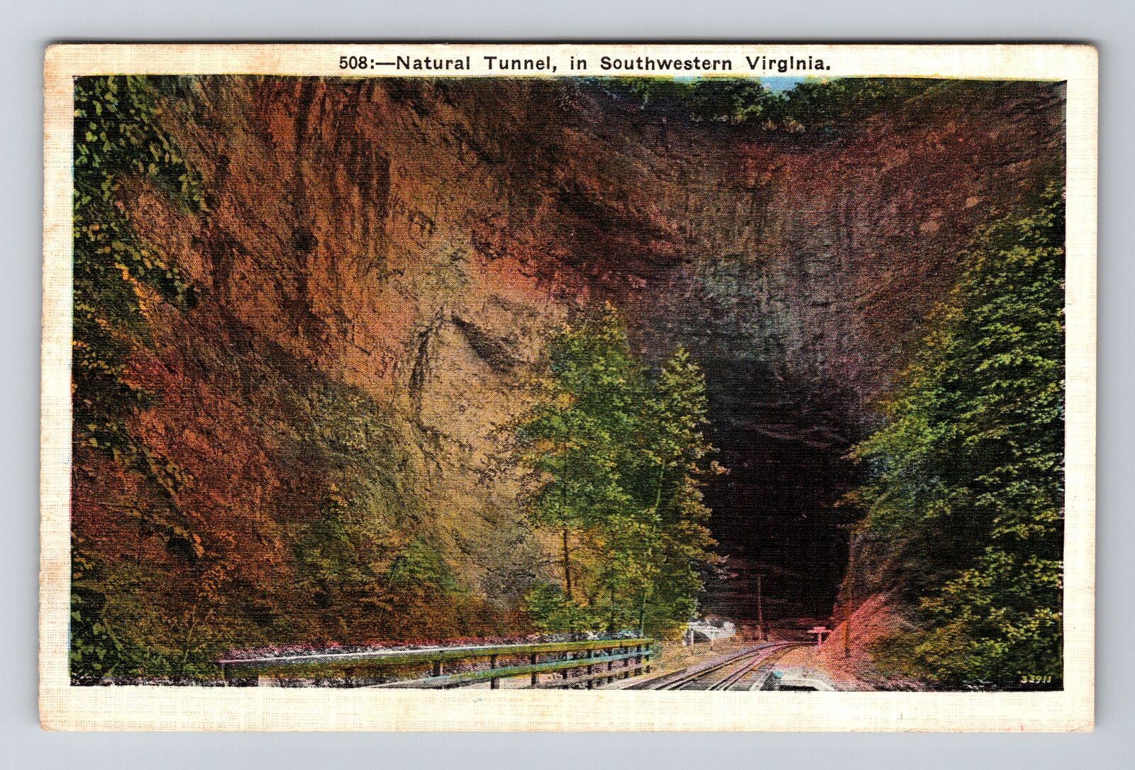 Southwestern Virginia VA-Virginia, Natural Tunnel, Vintage Postcard