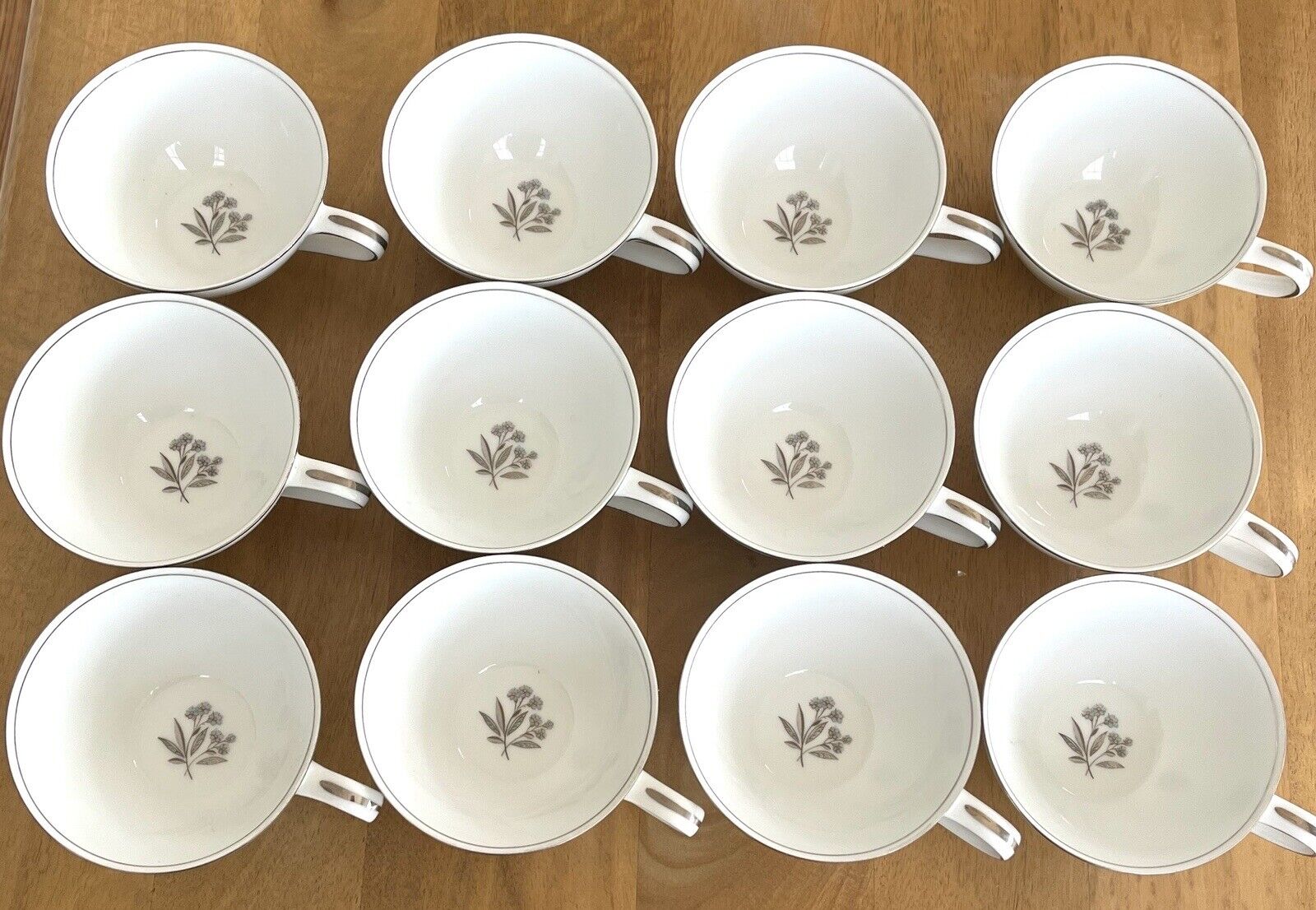 Vintage Noritake Japan Bessie 5788 Tea Cups (12) In Pristine Condition 1960s