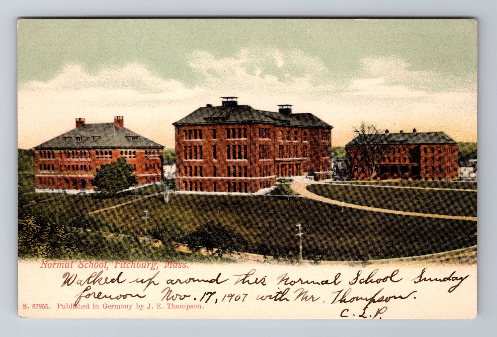 Fitchburg MA-Massachusetts, Normal School Buildings, Antique Vintage Postcard