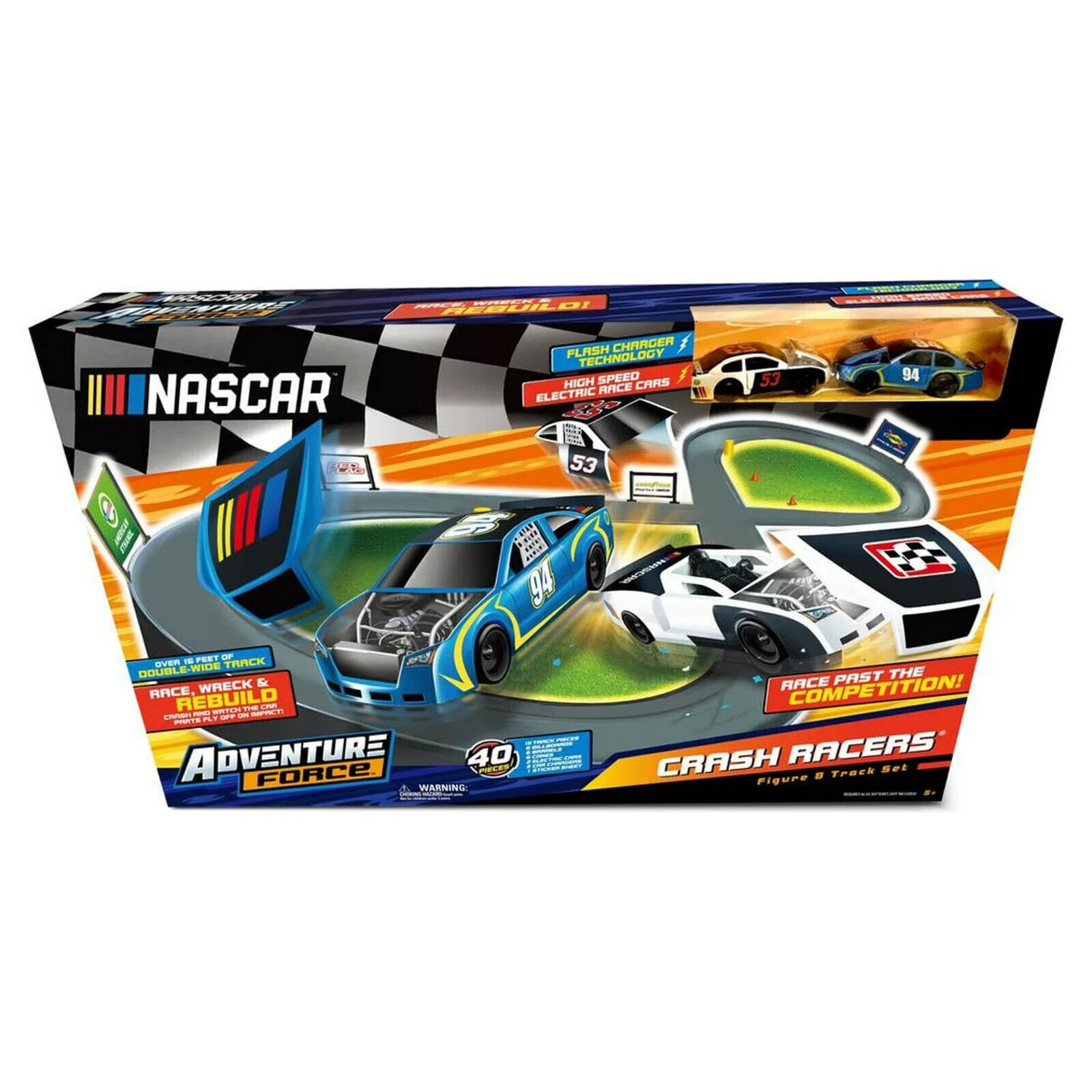 NASCAR Adventure Force Crash Racers Children\'s & Toddlers Toy NEW Figure 8