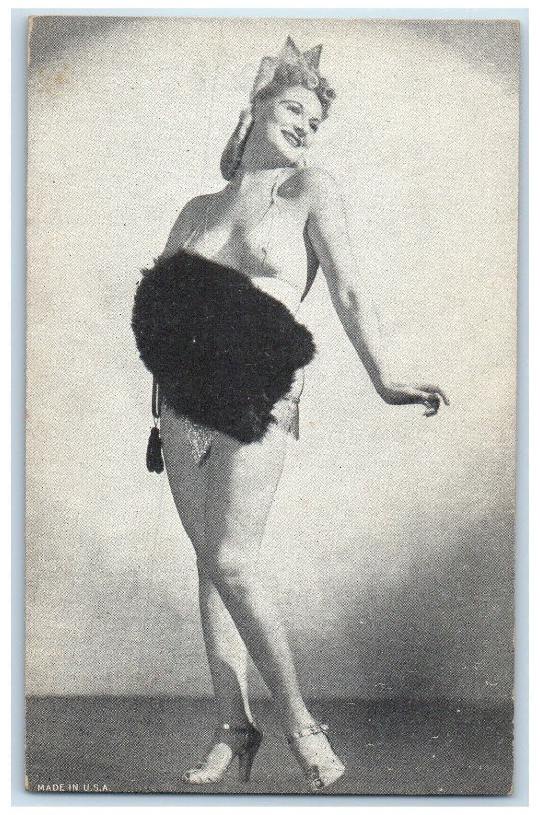 c1905 Sexy Woman Burlesque Risque Arcade Unposted Antique Card
