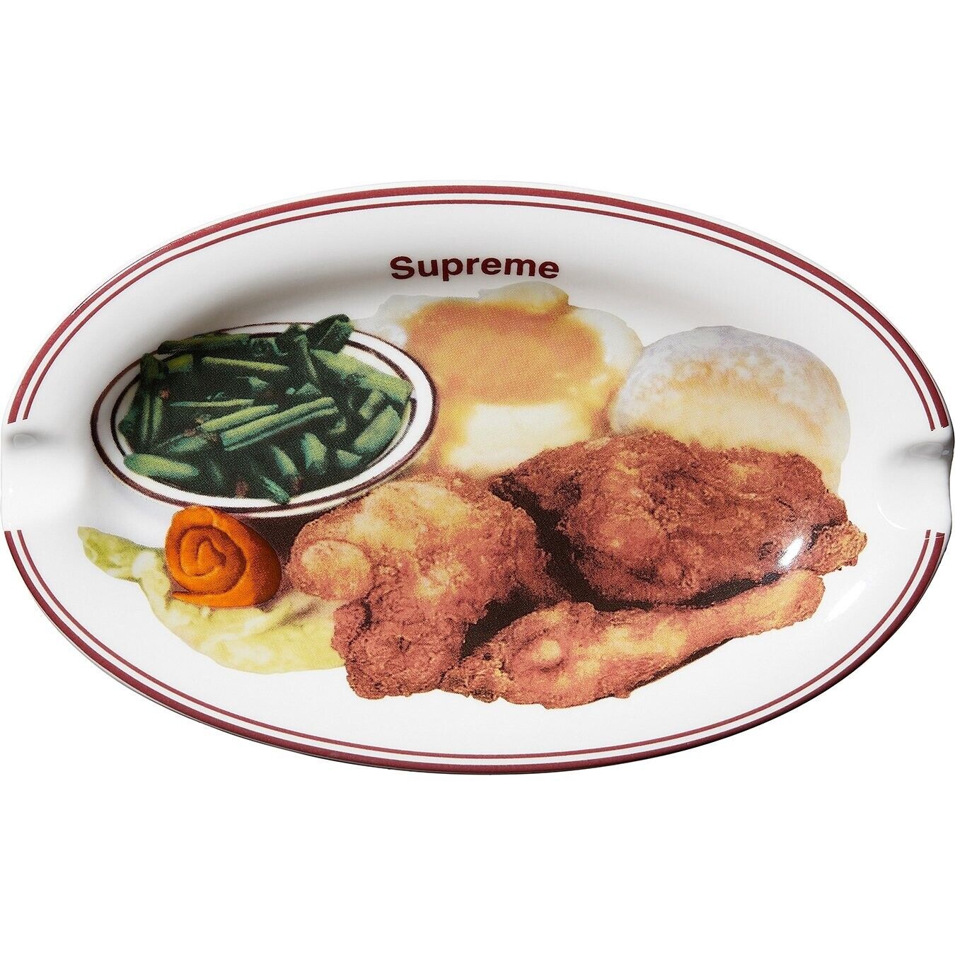 Supreme Chicken Dinner Plate Ashtray White SS18 (SUPP042) One Size
