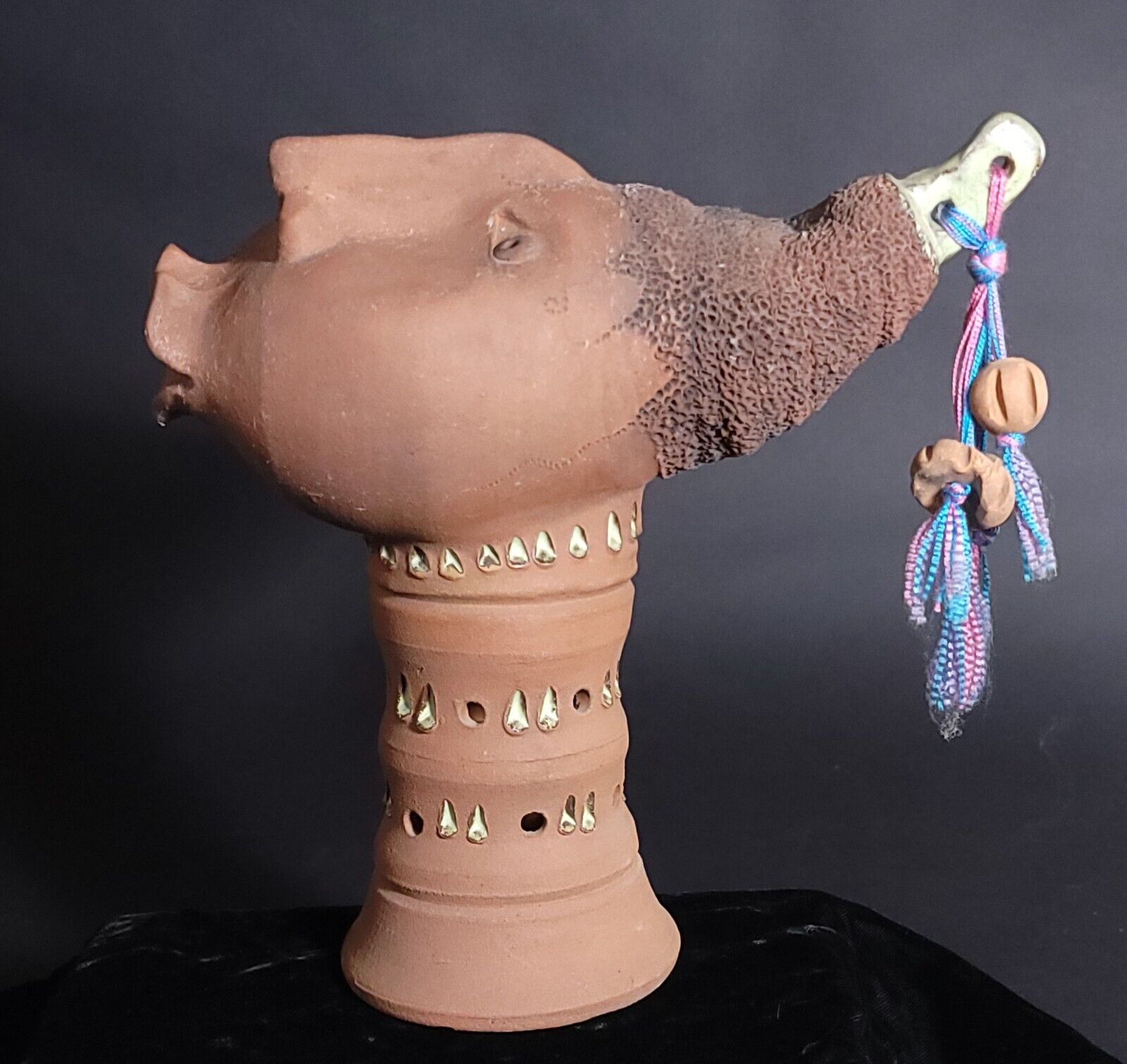 African Woman Terracotta Pottery Head Effigy