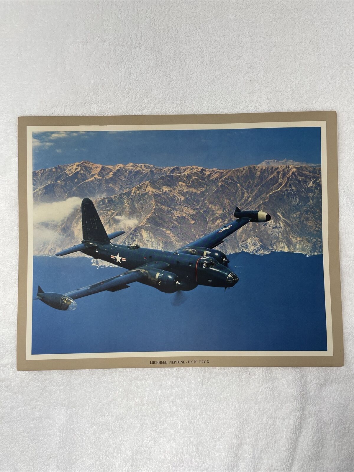 Lockheed Neptune USN-P2V-5 Vintage Print 14”x11” 🇺🇸