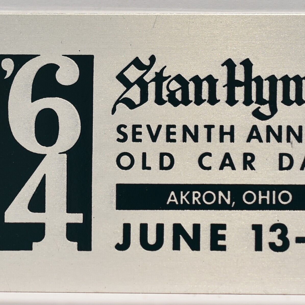 1964 Antique Auto Show Old Cars Days Stan Hywet Hall & Gardens Akron Ohio Plaque
