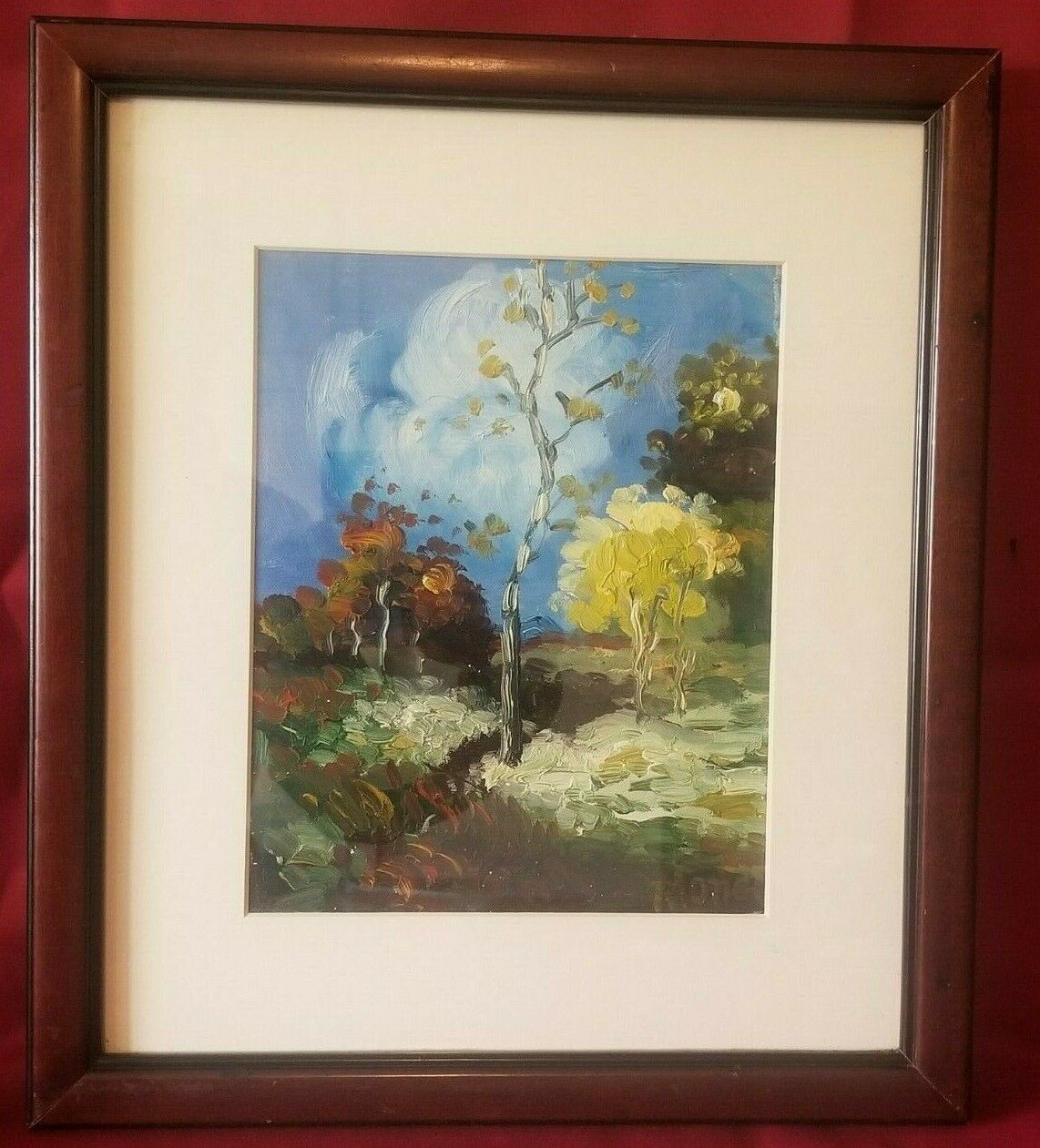 Hand Painted Landscape With Wooden Frame 14\