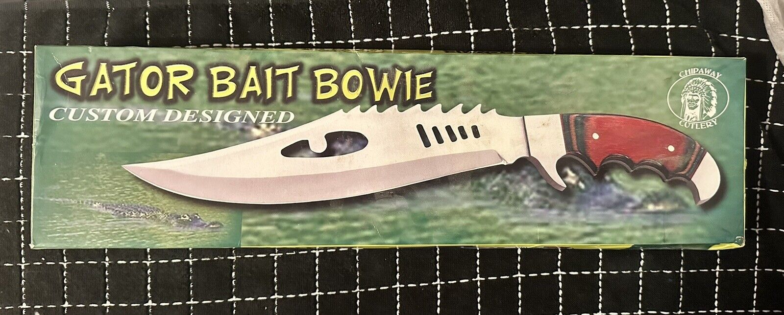 Chipaway Cutlery Gator Bait Bowie Knife **ORIGINAL BOX AND SCABBARD**