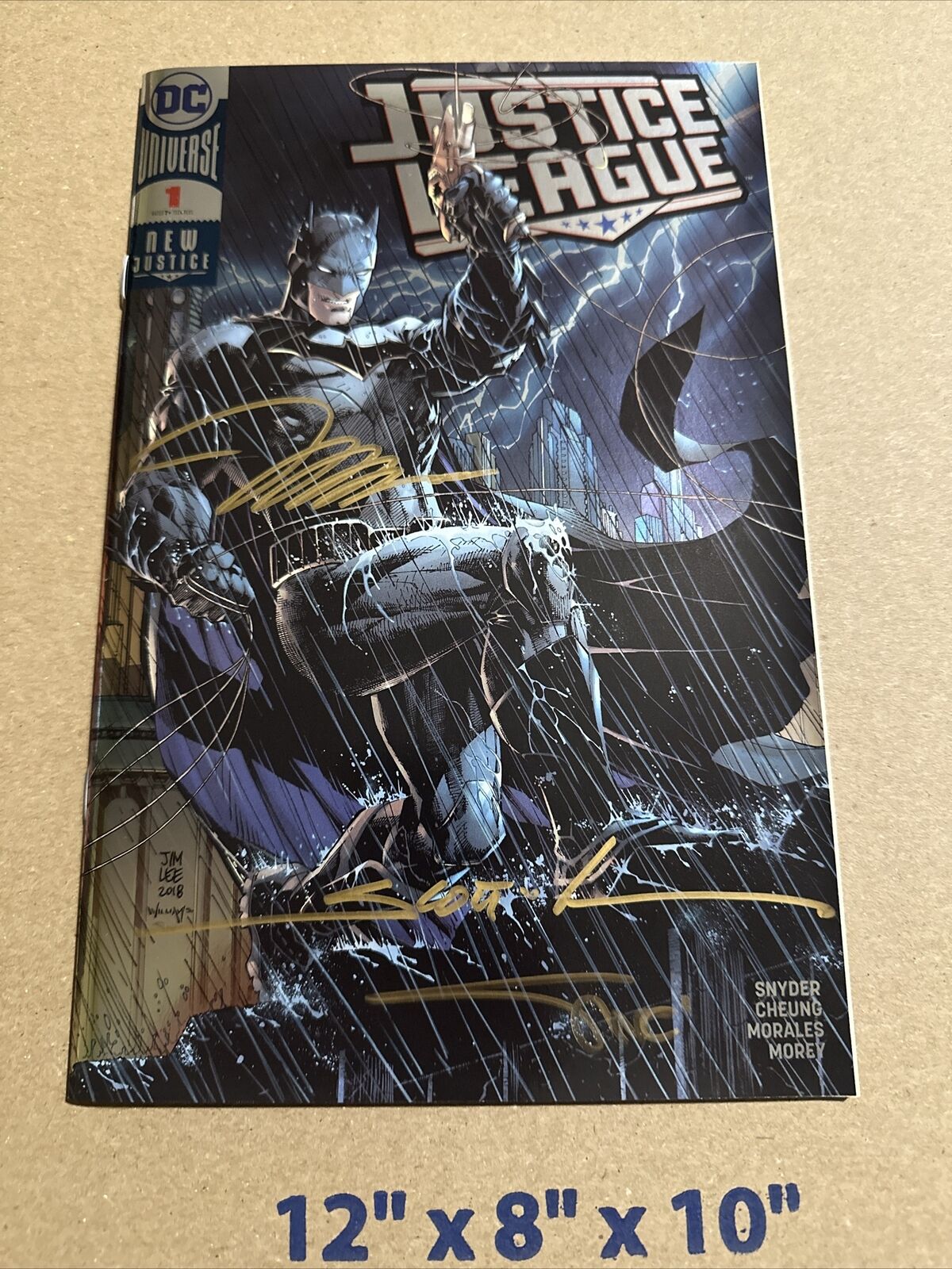 Signed Justice League #1 SDCC Exclusive- Auto By Jim Lee And Scott Williams