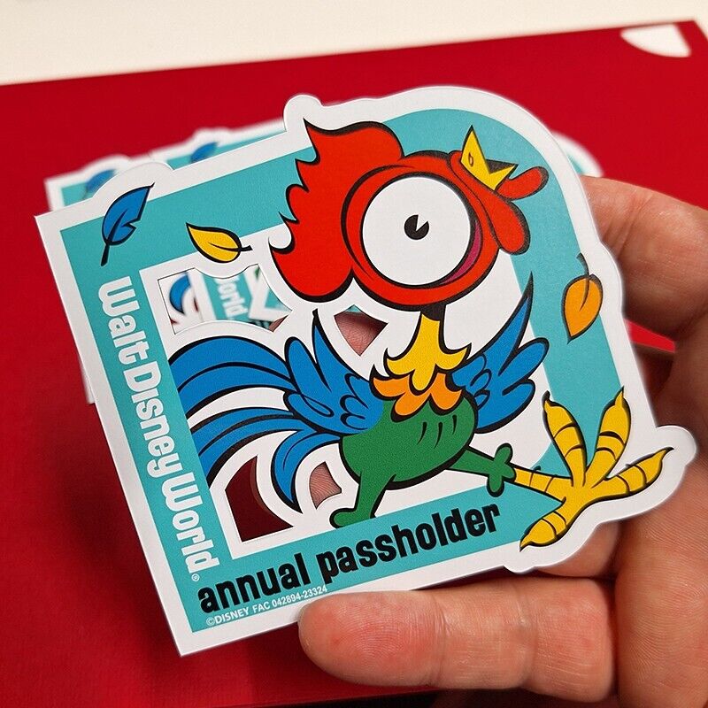 New Hei Hei from Moana Passholder Magnet w/ free sticker. HOMEMADE READ FIRST