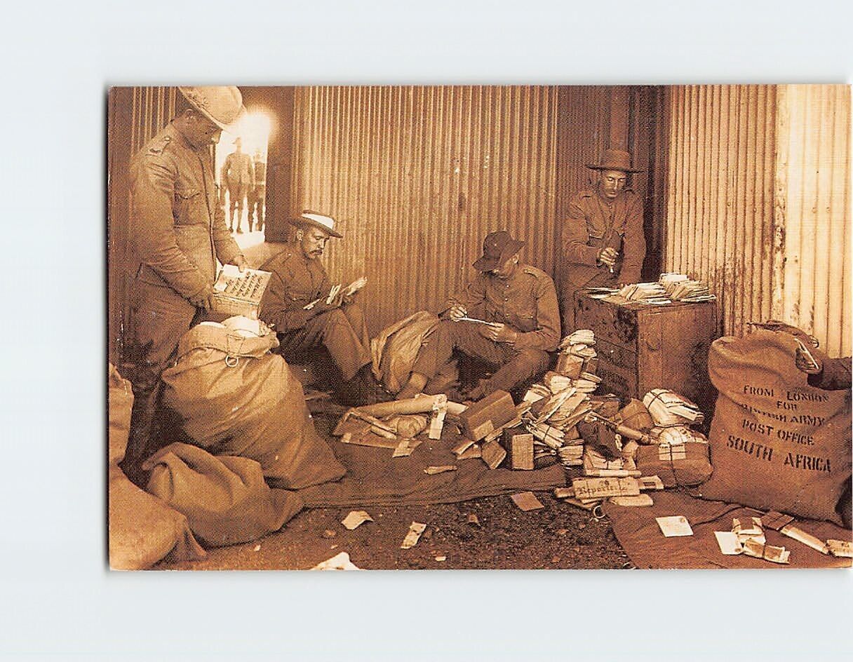 Postcard Boer War Christmas mail arrives for British troops in South Africa