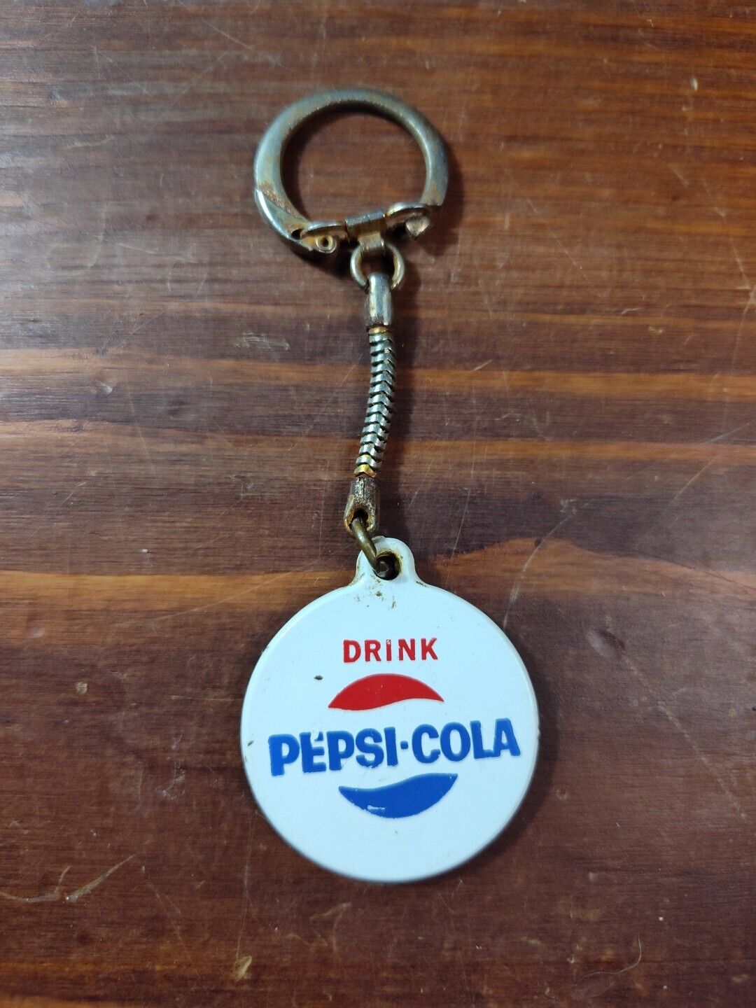 Vintage Drink Pepsi-Cola Advertising Slogan Keyring Keychain, Rare