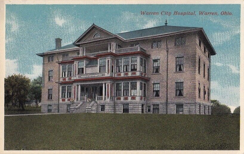 Postcard Warren City Hospital Warren Ohio OH