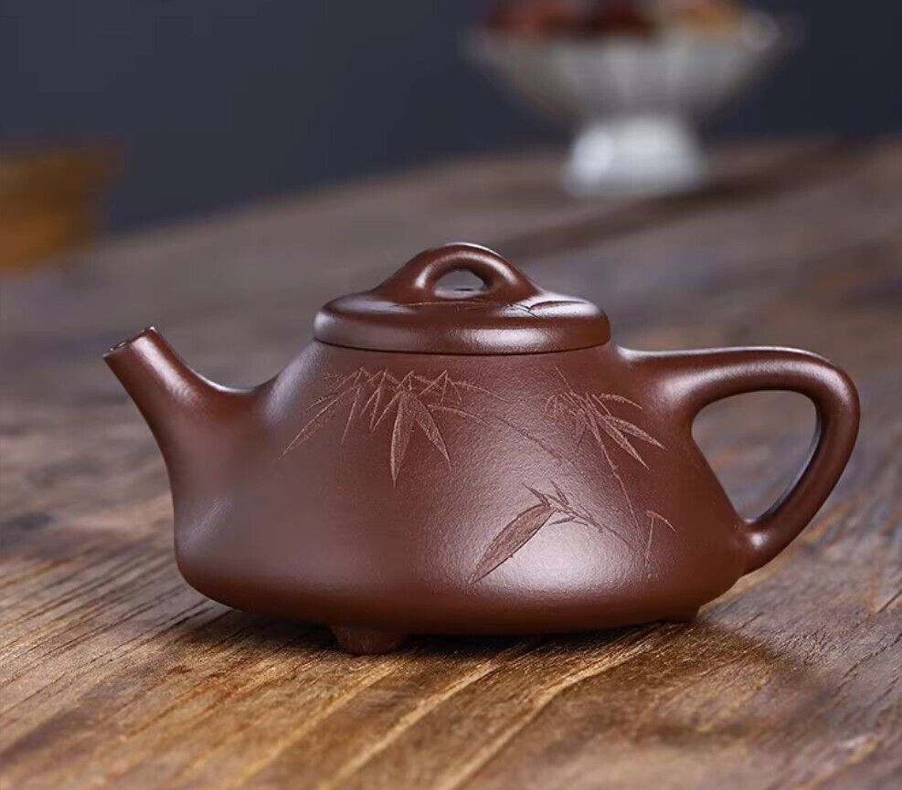 240cc chinese Yixing Handmade Zisha teapot Purple clay ShiPiao Gongfu Hu Tea Pot
