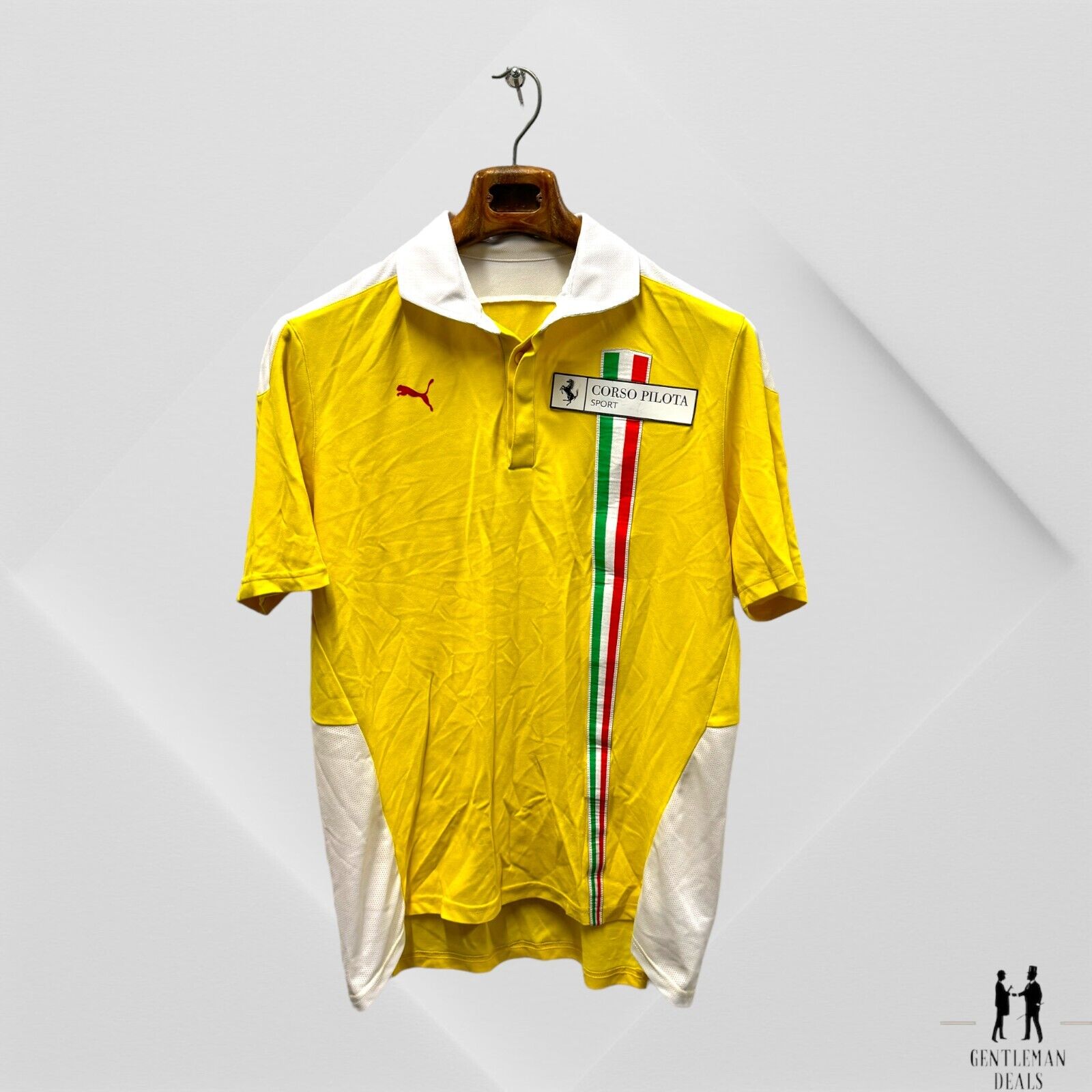 Ferrari Puma Corso Pilota Sport Polo Shirt T size L 52 54 Official Product Large