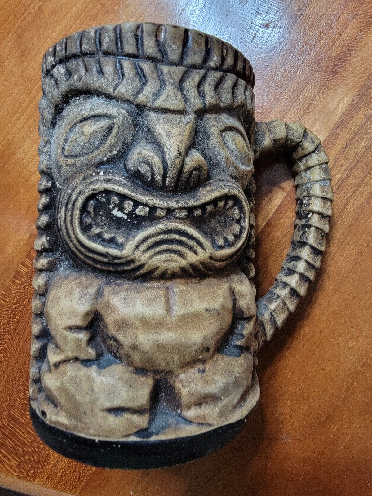 1969 Hawaii Kai Handled Vintage Tiki Mug - Culture Handmade Traditional 