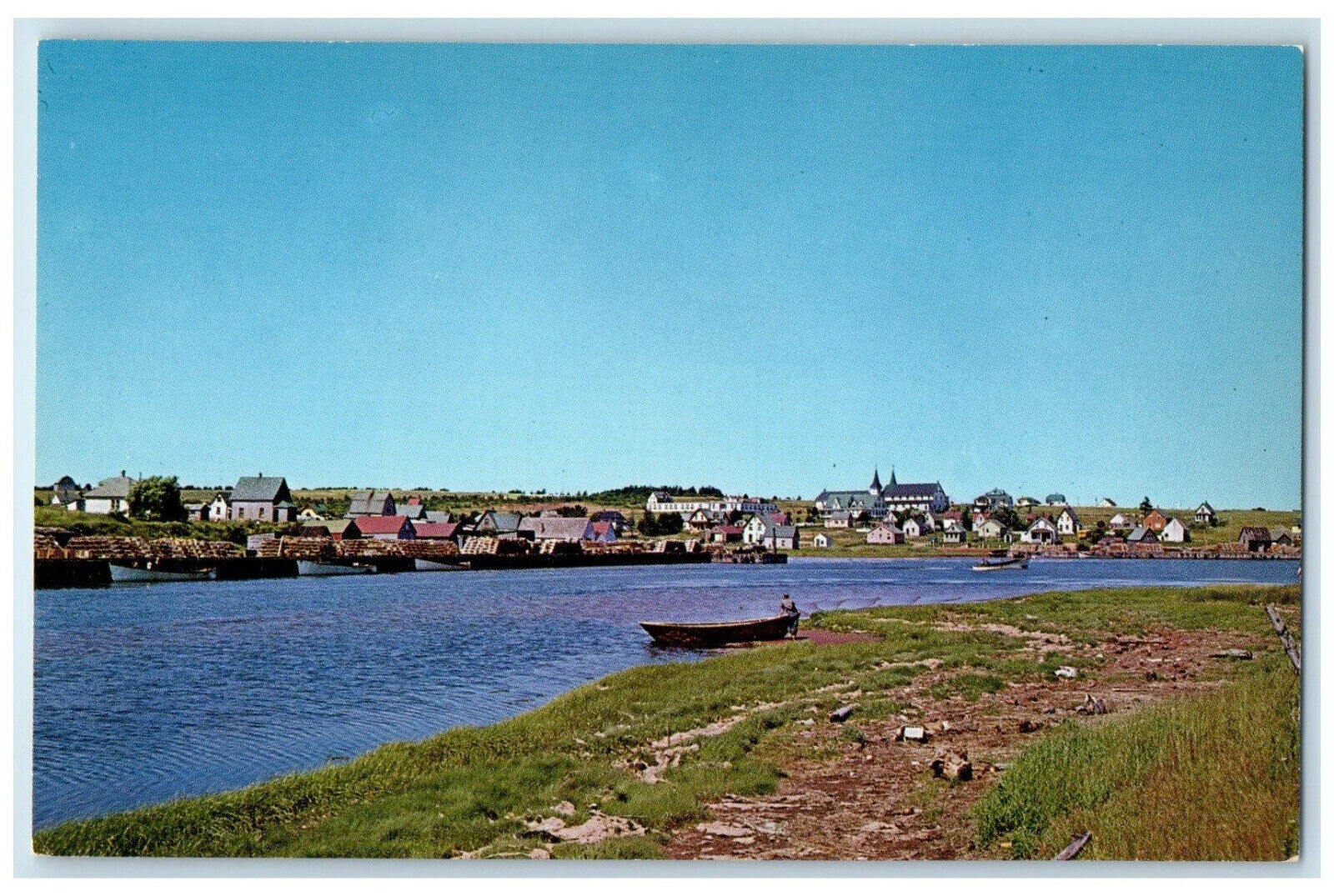 c1960's Fishing Village of North Rustico Prince Edward Island Canada Postcard