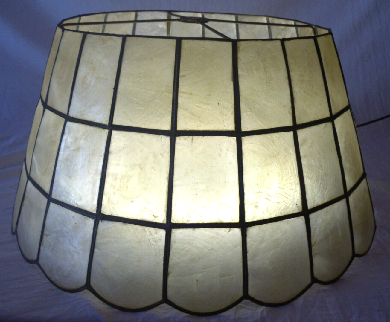 Vintage Capiz Oyster Shell Tapered McM Lamp Shade Replacement