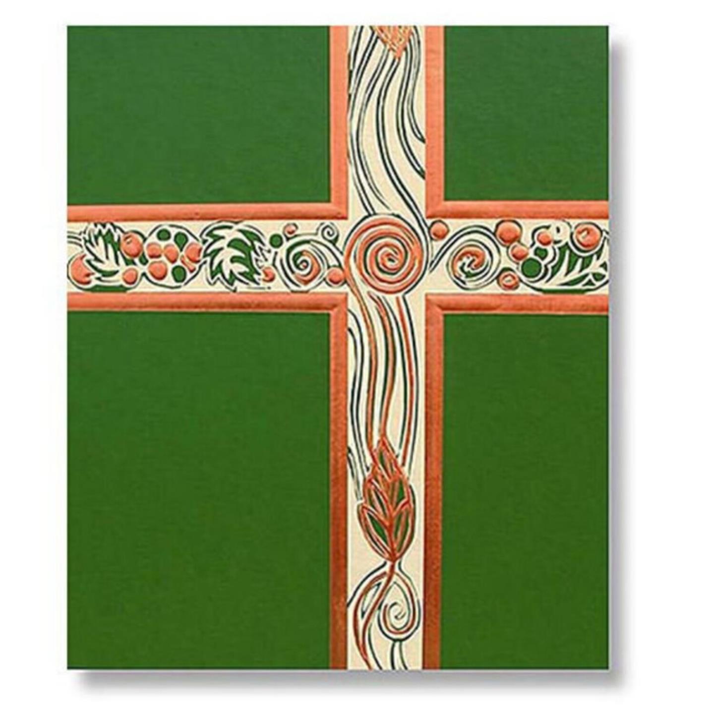 Ceremonial Green with Copper Foil Service Binder Size:8-1/2\