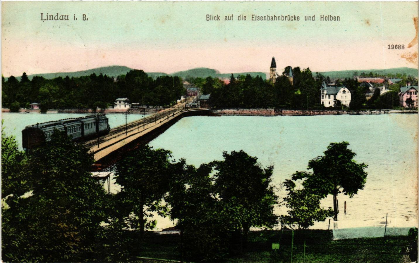 CPA AK Lindau I.B. - View of the railway bridge and Holben GERMANY (882400)