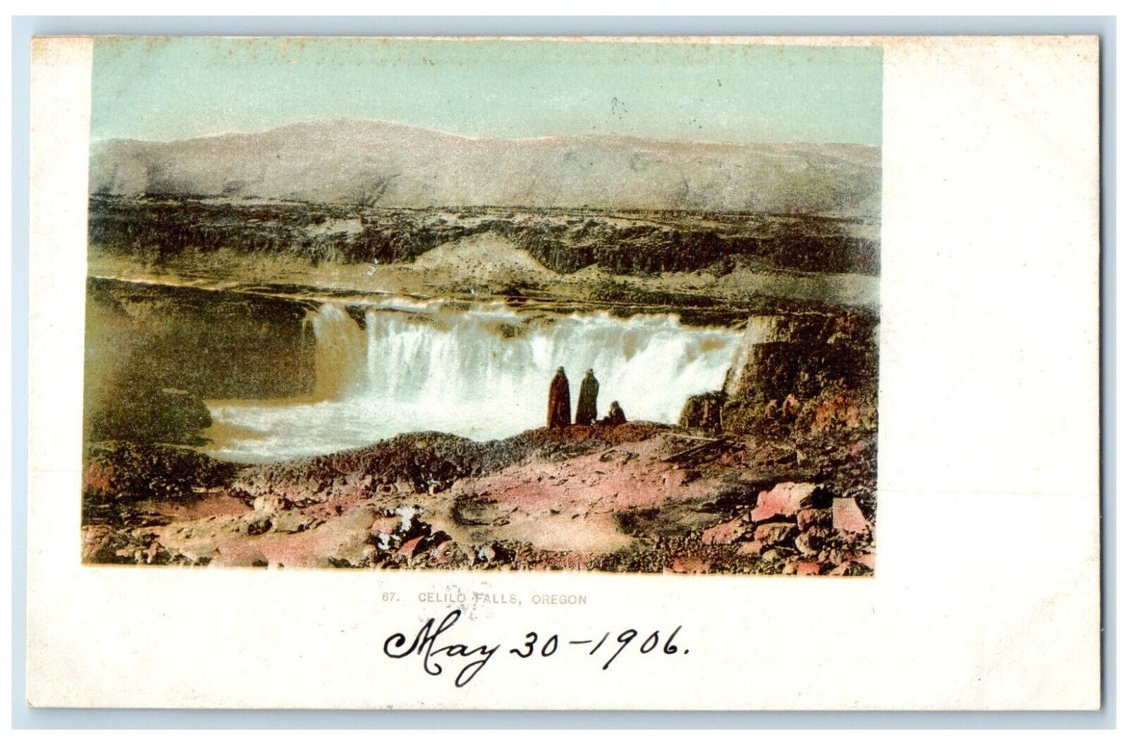 1906 Water Falls Scene Celilo Falls Oregon OR Antique Unposted Postcard