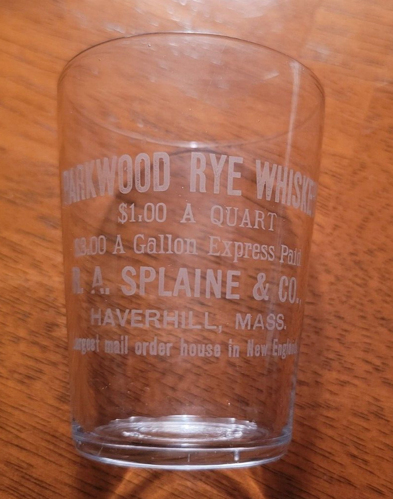 Pre Pro Parkwood Rye Whiskey R.A SPLAINE & CO. shot glass