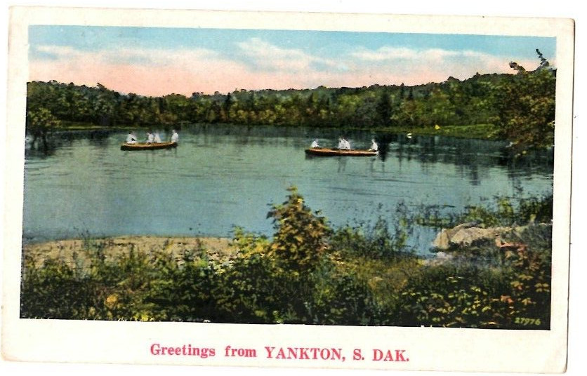 Postcard 1931 Greetings from Yankton S Dak