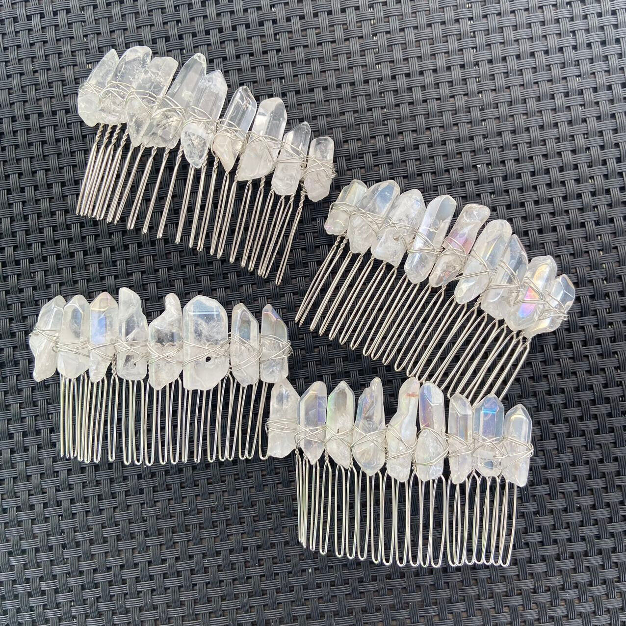 1pcs Angel Aura Quartz Hair Pin Clip Hand Made Crystal Bride Accessorie Randomly