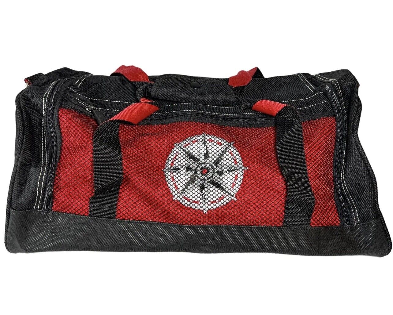 Vintage 1997 Marlboro Unlimited Gear Black & Red Duffel  Bag with Compass NWT