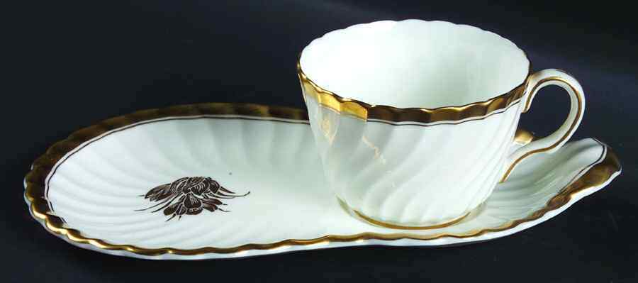Minton Gold Crocus Dessert Plate & Cup Set 900817