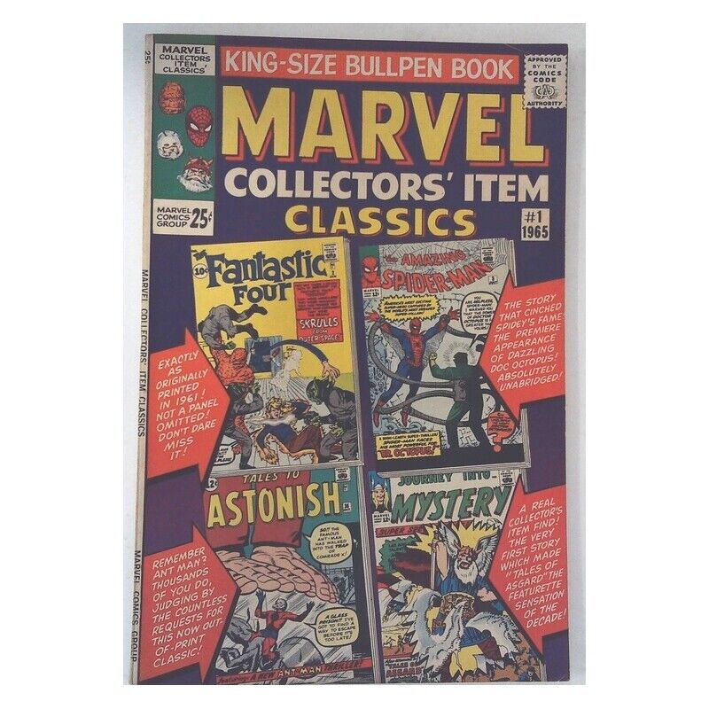 Marvel Collectors' Item Classics #1 Marvel comics VF minus Free USA Shipping [k/