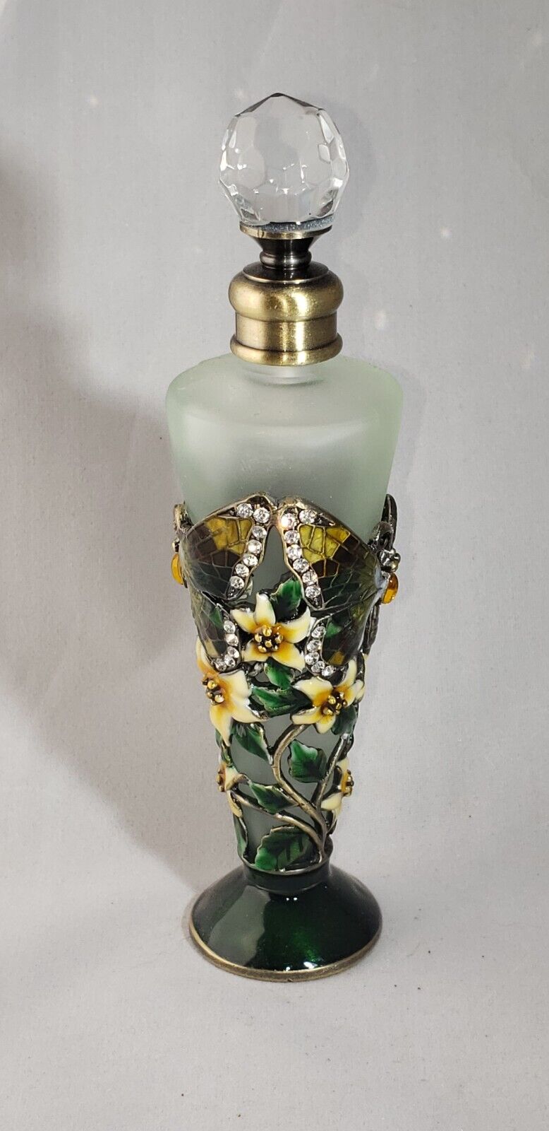 cloisonne enameled butterfly perfume bottle
