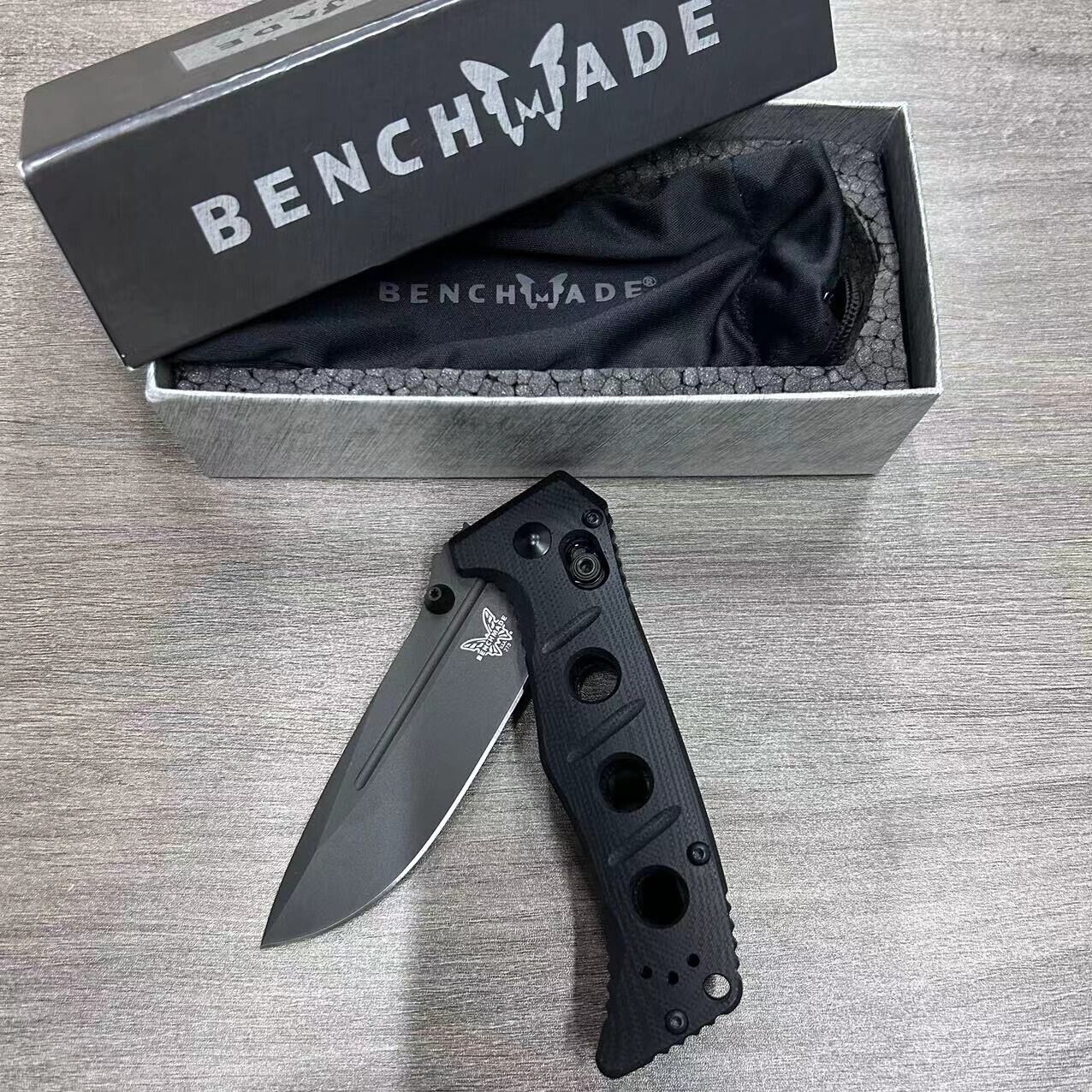 Benchmade Adamas 273GY-1 CPM-Cruwear Blade Black G10 Handle Mini Folding Knife