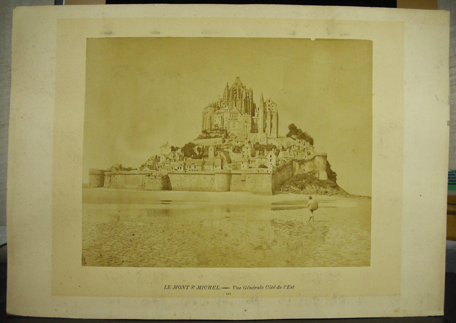 The Mount Saint Michel View General Côté Is À Marée Bass Photography 1880 19th