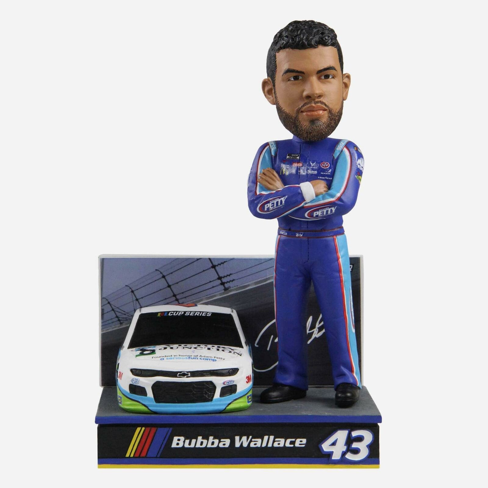 Bubba Wallace NASCAR Race Day Bobblehead Car Racing #43