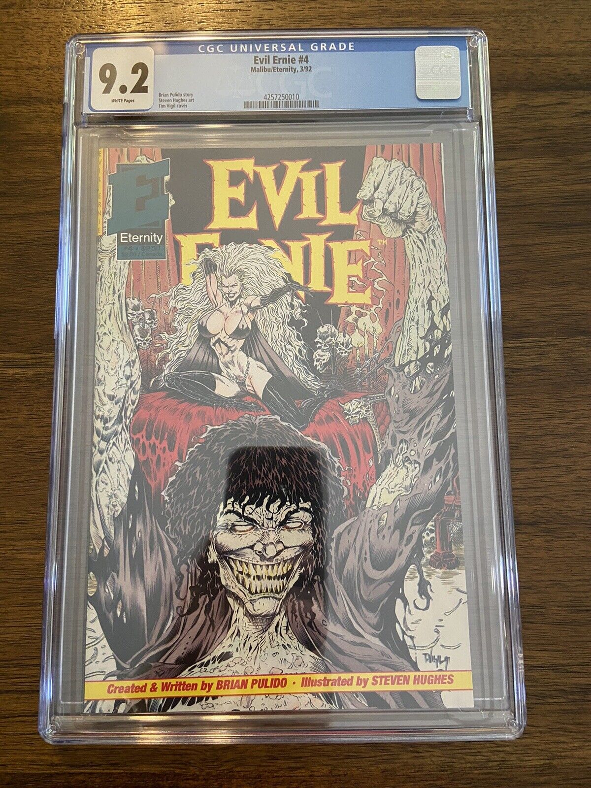 CGC 9.2 Evil Ernie #4 1st Printing March 1992 Malibu/Eternity Comics Lady Death