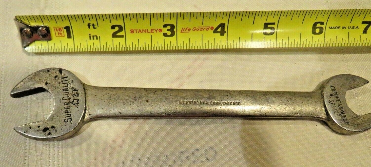 Vintage Indestro Mfg. Double Open Ended Wrench 5/8\
