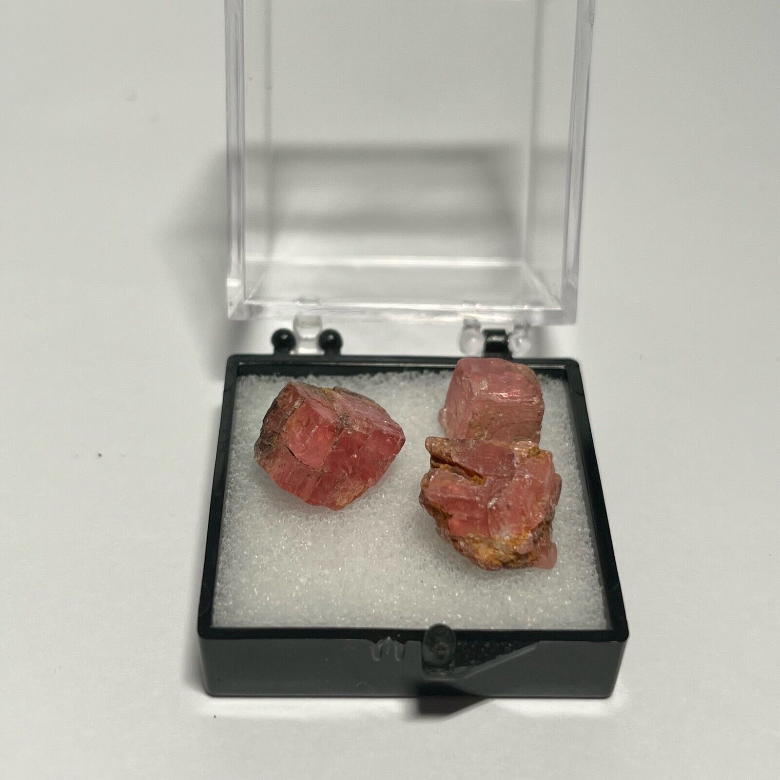Three Rare Deep Red Rhodochrosite Crystal Specimens