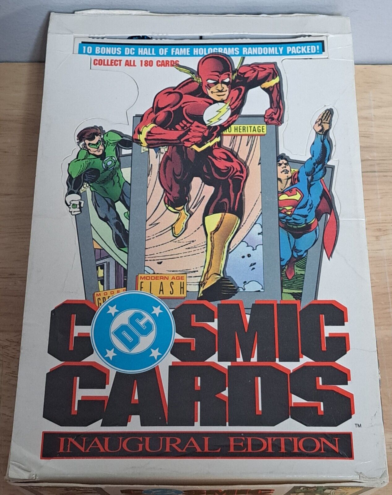 1991 DC COSMIC TRADING CARD BOX WITH 35 PACKS