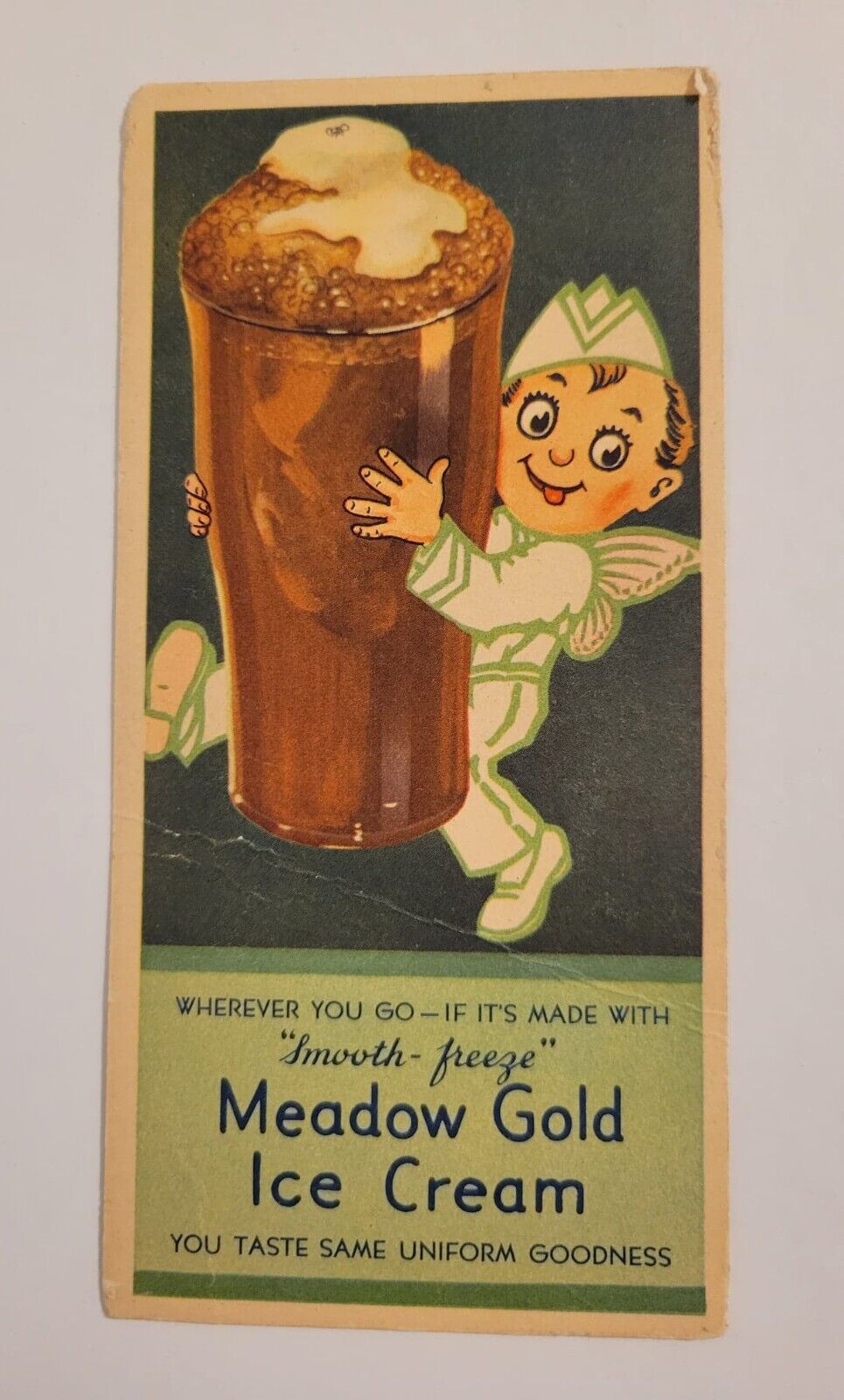Antique Meadow Gold Ice Cream Post Card