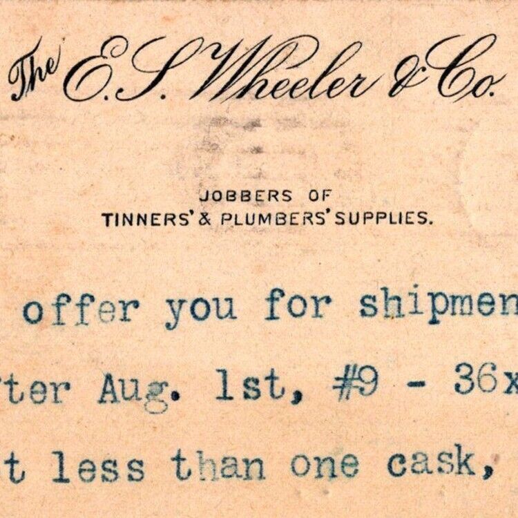 1894 E.S. Wheeler & Co New Haven Wire Company 256 Water Street Connecticut