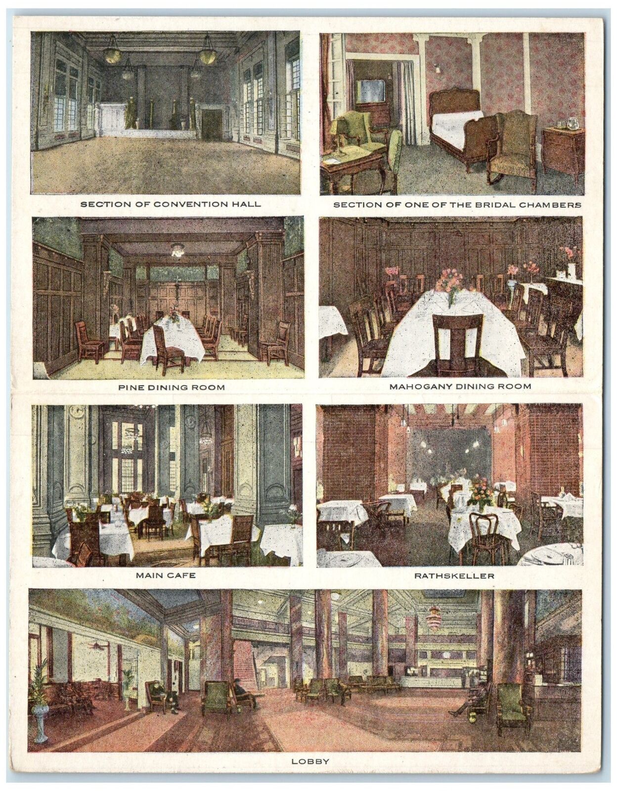 c1940\'s Hotel Ansley Rooms Interior Scene Atlanta Georgia GA Unposted  Postcard