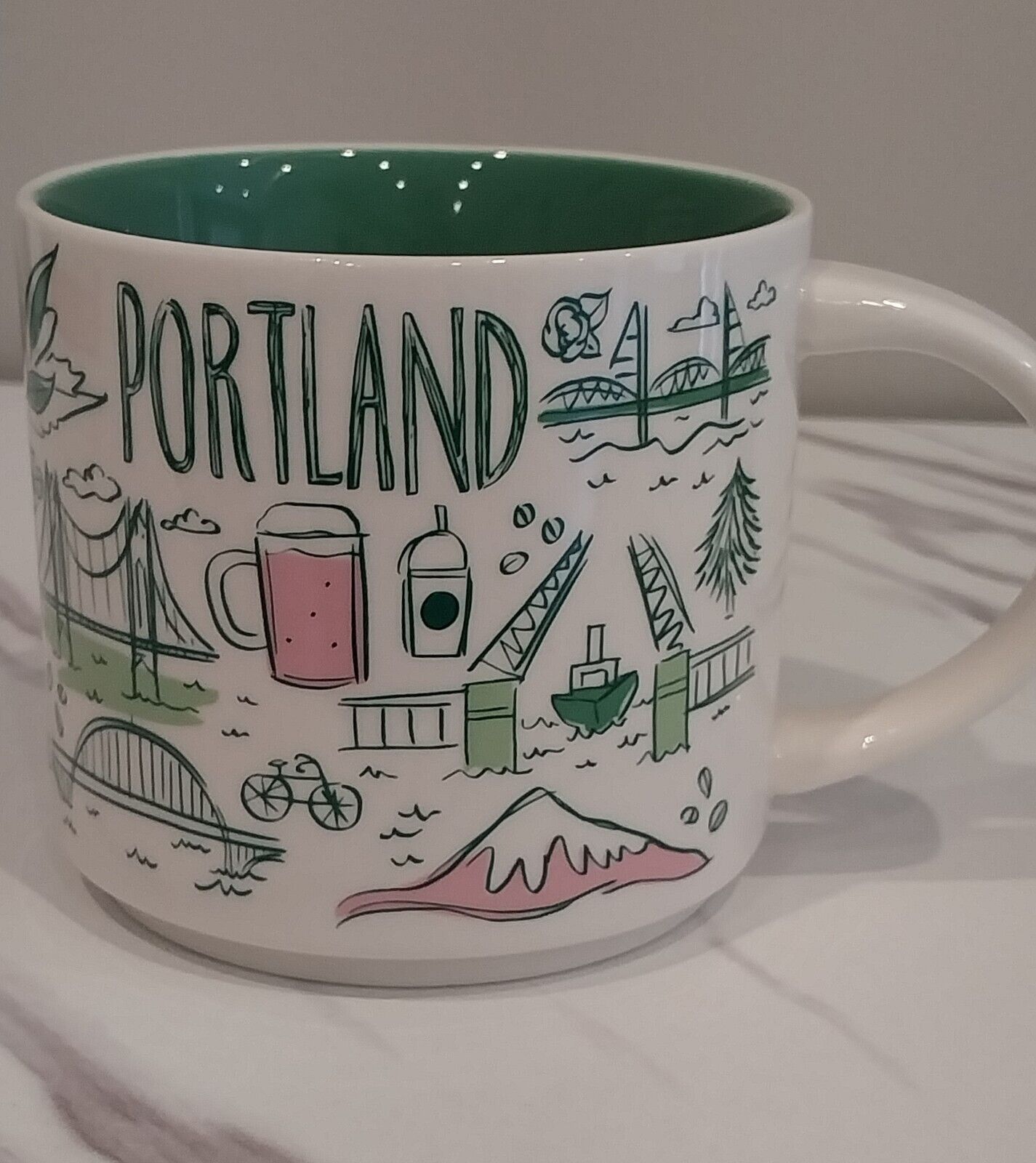 Starbucks Been There Series Portland Oregon City of Roses Coffee Mug  14oz