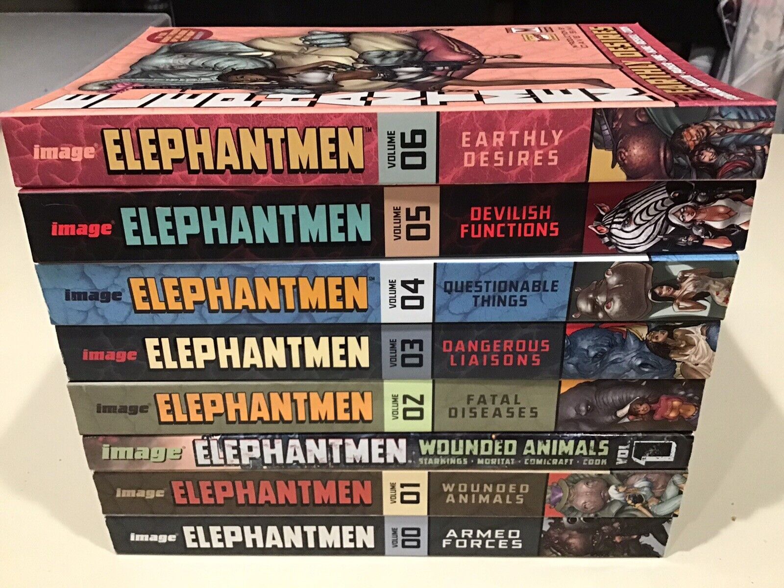 Elephantmen TPB Set Volumes 00-06 Very rare Good Condition