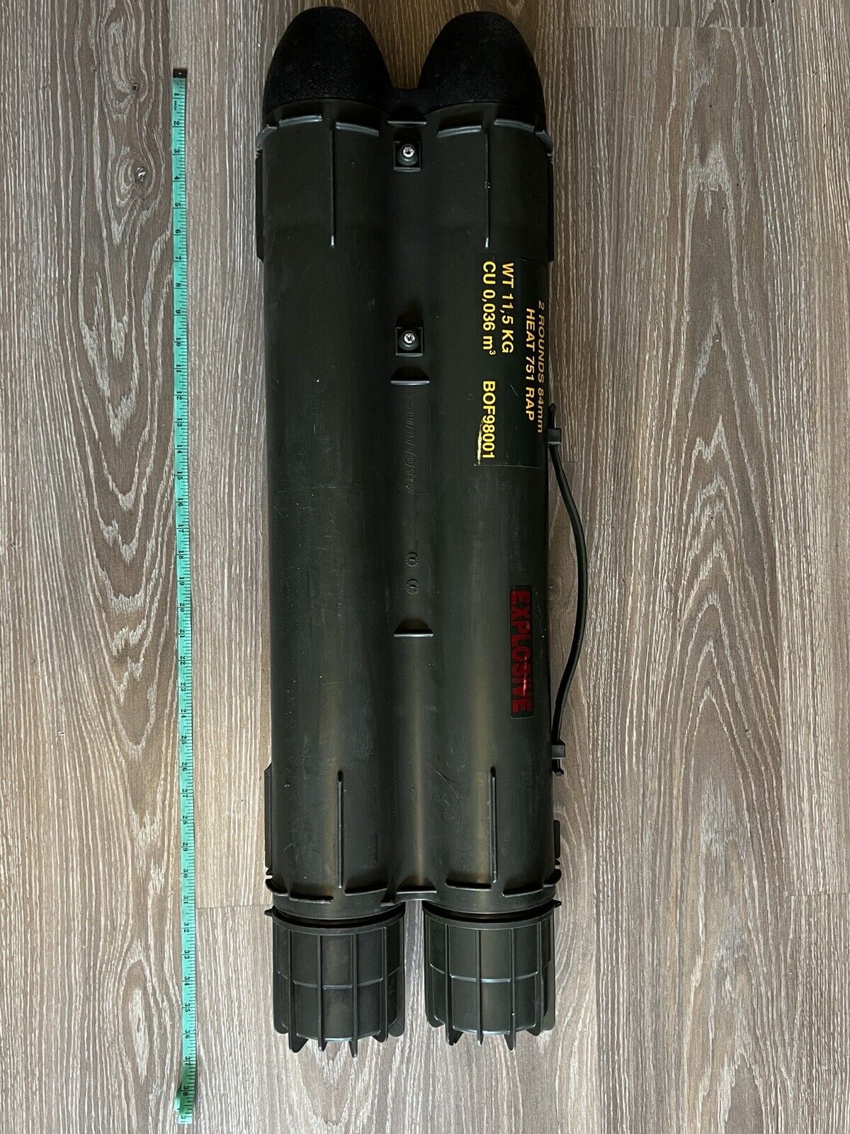 The Carl Gustaf 8.4 cm recoilless rifle Round Casing Container HEAT 751 SN/3