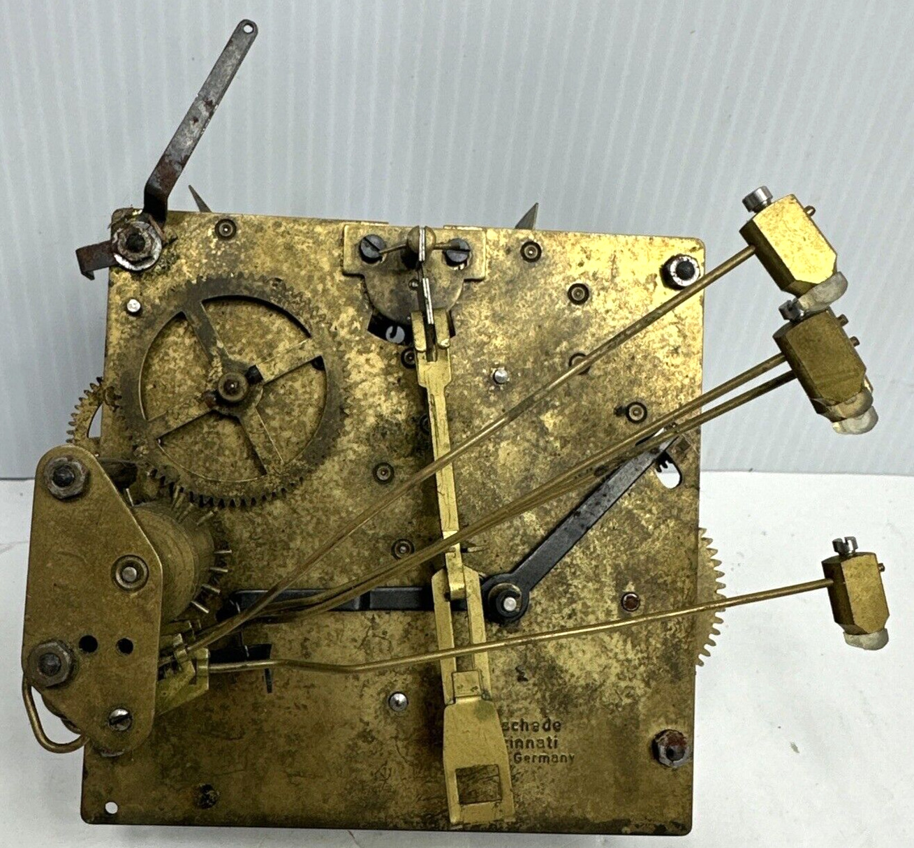 Antique Herschede Cincinnati Clock Movement for Parts or Repair Germany