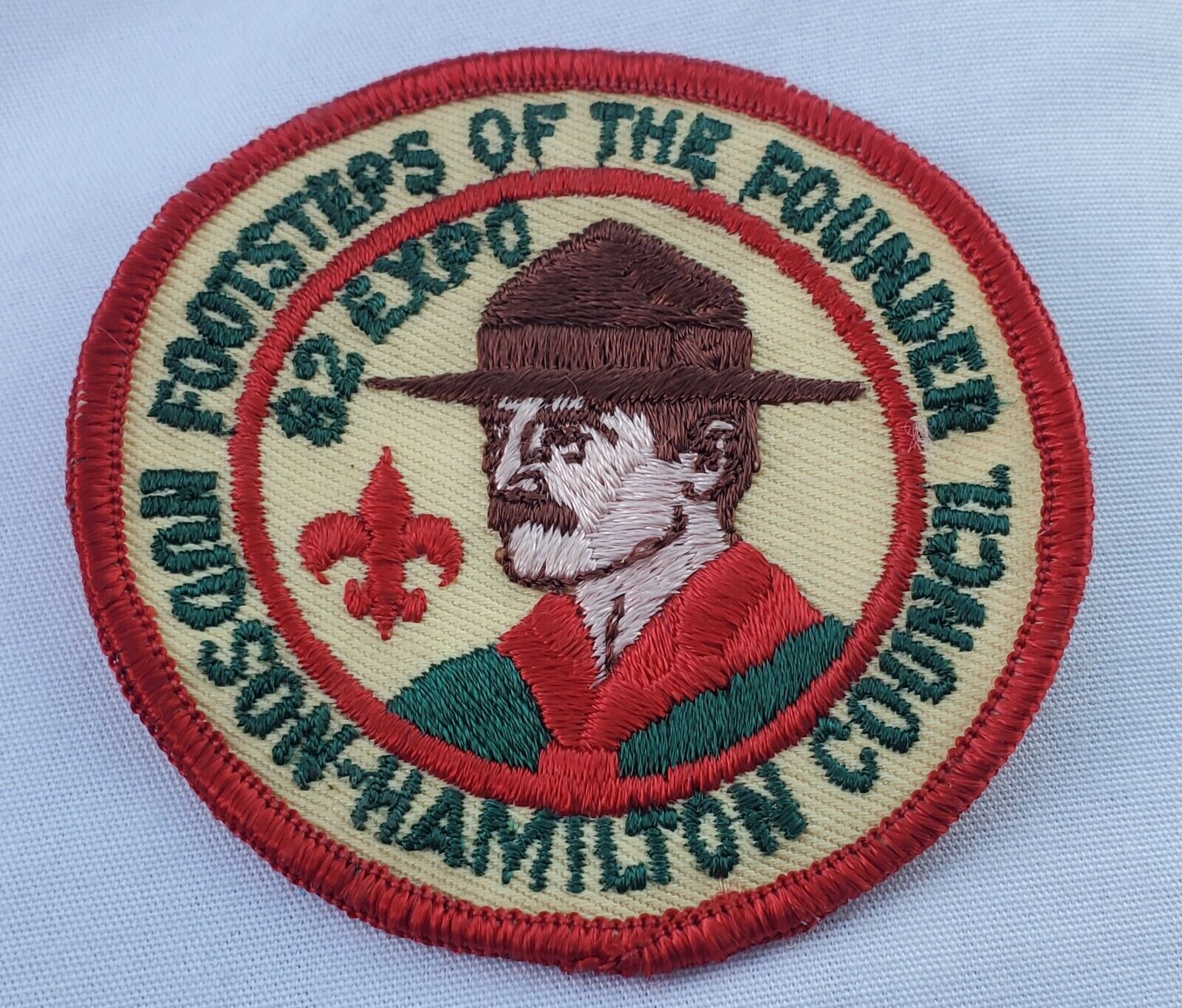 1982 Expo Footsteps of the Founder Hudson-Hamilton Council Boy Scouts Patch BSA