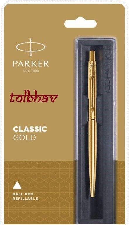 Parker Classic Gold GT Ball Point Pen Gold Trim Fine Quink Blue Refill New Nib