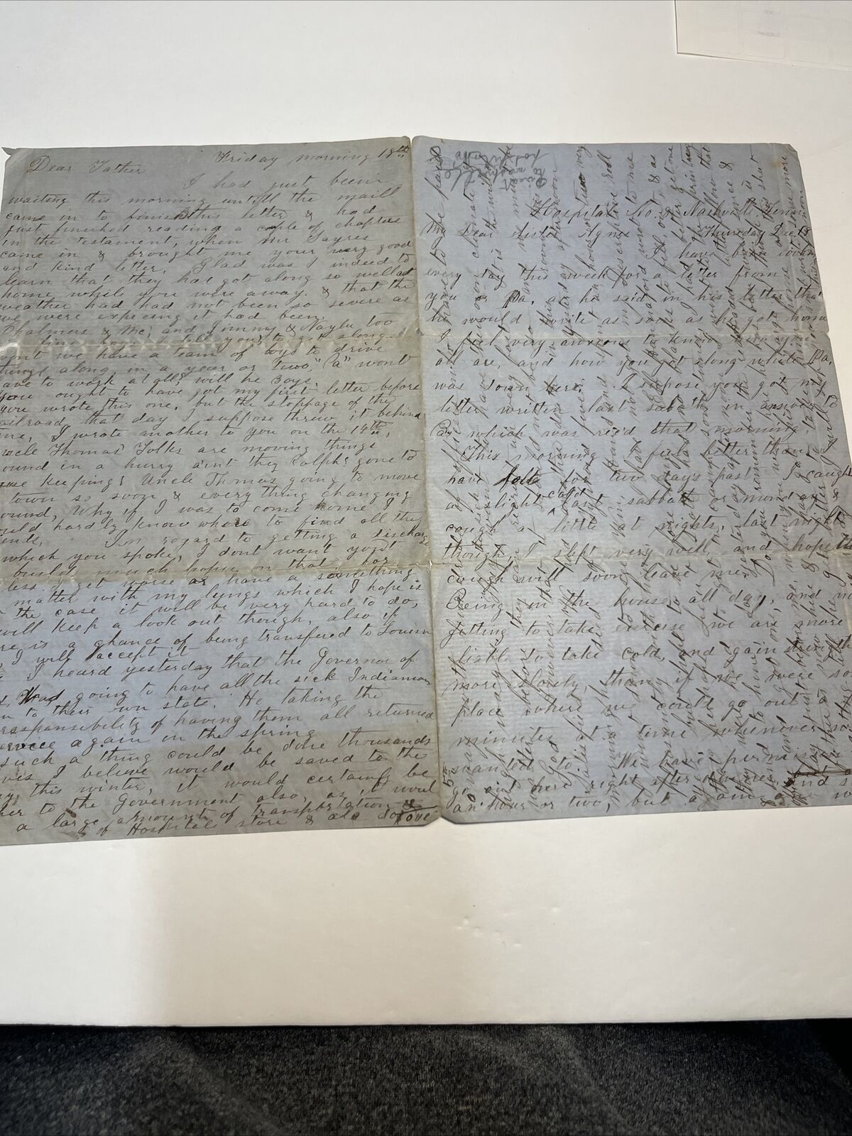 1862 Civik War Soldier Letter 